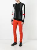 ribbed knee panelled trousers