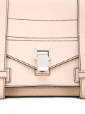contrast stitch satchel