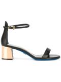 contrast heel sandals 