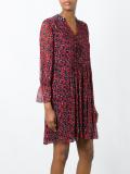 'dots' print pleated dress