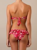 floral and pepper print bandeau bikini set