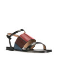 panelled colour block sandals