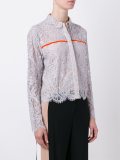 lace overlay cropped jacket