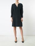 slit round neck dress