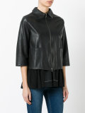 cropped Impact leather jacket
