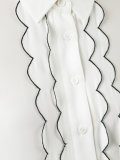 piped frill shirt