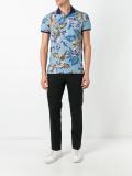 floral print polo shirt