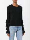 layered ruffled longsleeved T-shirt