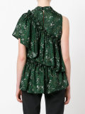printed asymmetric blouse 