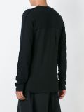 textured contrast shoulder sweatshirts