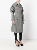 checked trench coat 