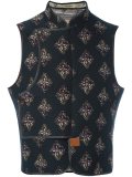 patterned sleeveless gilet