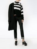 pearl button striped sweater