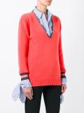deep V-neck jumper