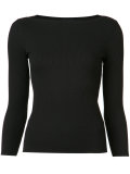 slim-fit ribbed blouse