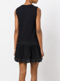 Scalloped trim dress
