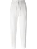 turn-up hem drawstring trousers