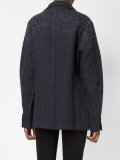 distressed linen blazer
