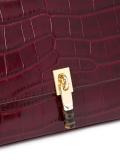crocodile-embossed satchel