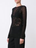 lace jacquard knitted top