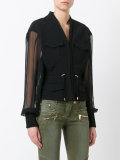 v-neck fitted jacket