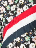 diagonal stripe floral print shirt