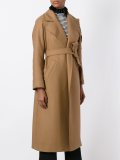 belted bead embellished coat