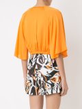 v-neck cropped blouse