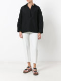 split neck blouse