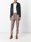 striped cropped trousers