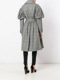 checked trench coat 