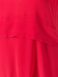 v-neck flared dress