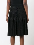 pleated A-line skirt