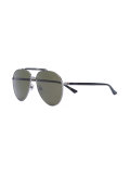 mixed material aviator sunglasses