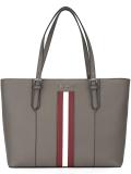 stripe detail tote