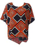 square printed blouse 