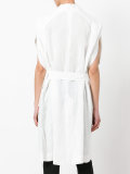 high-low sleeveless jacket