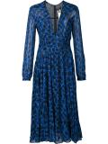 printed pleated dress