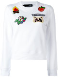 embroidered patch sweatshirt 