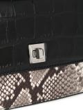 snakeskin print shoulder bag