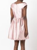 scalloped mini dress