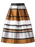 metallic A-line skirt