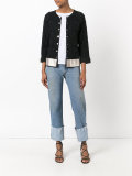 floral pattern fitted jacket