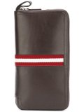 striped zipped wallet