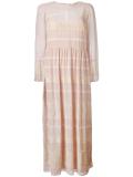 lace detail sheer dress