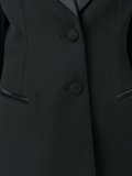 peaked lapel fitted blazer
