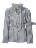 striped hooded jacket