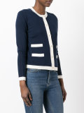 contrast trim cardigan