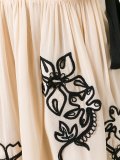 ruffled embroidered trim dress