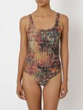 open back printed swimsuit